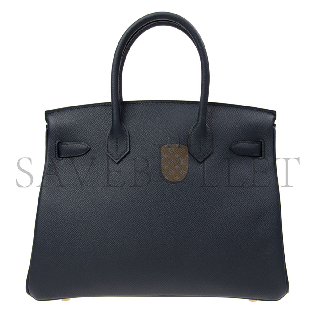 HERMES MASTER BIRKIN 35 DARK BLUE LINING WITH RED GOLD BUCKLE BK3075EPGP (35*28*18cm)